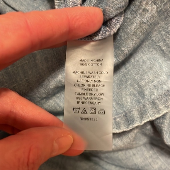 Vince Camuto Jumpsuit Womens Medium Blue White Wide Leg Tie Waist Romper Cute - Picture 6 of 8